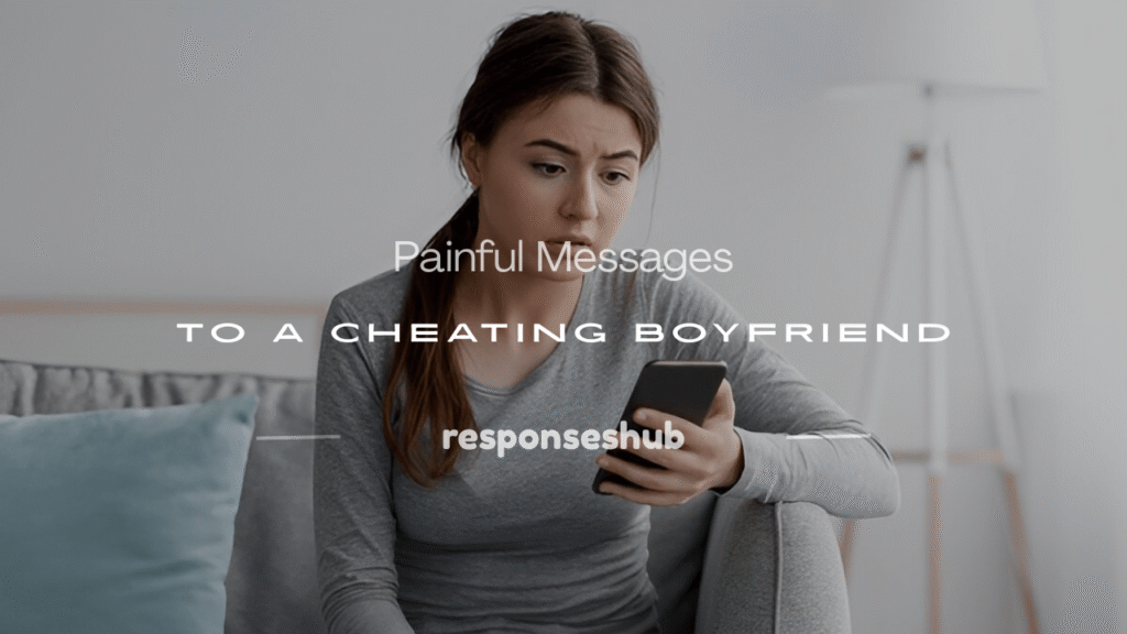 painful message to a cheating boyfriend