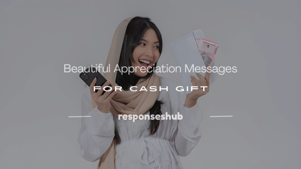 appreciation messages for cash gift