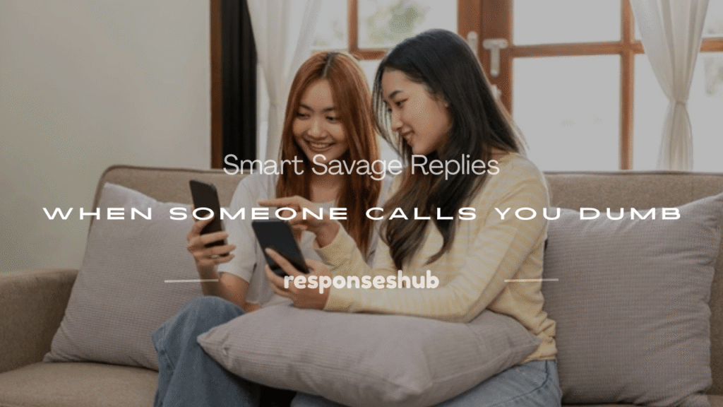 what to say when someone calls you dumb